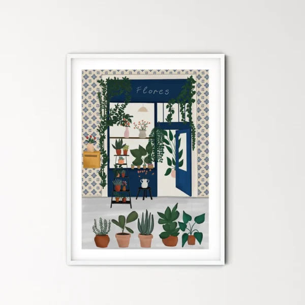 Art print A3 - Flower shop