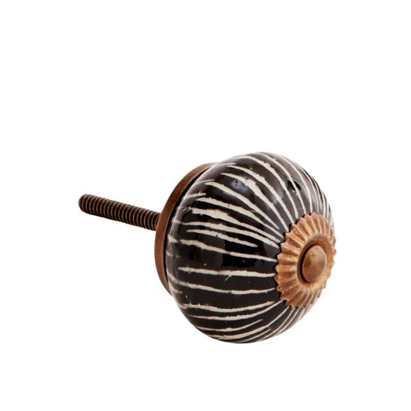 Doorknob - Stoneware, black