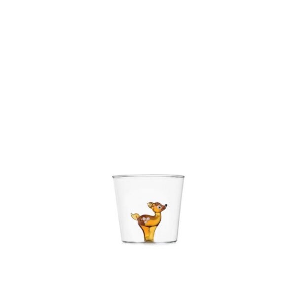 Lonely Fawn Tumbler from Ichendorf Milano — glass tumbler with fawn detail.