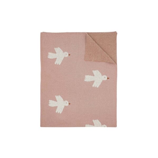 Bird Blanket from Little Otja — soft, handcrafted knitted blanket.