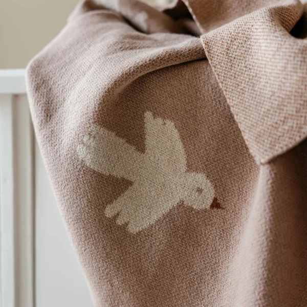 Bird Blanket from Little Otja — soft, handcrafted knitted blanket.