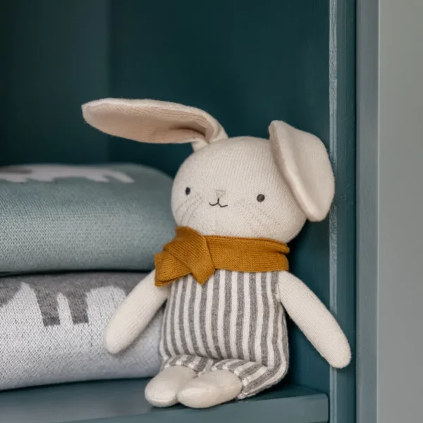 Knitted Rabbit Toy from Little Otja — handcrafted soft toy rabbit.